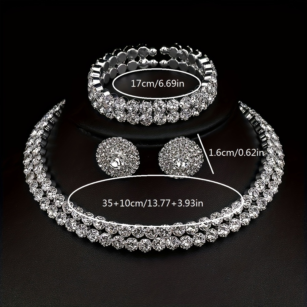 Sterling Silver Sparkle: Earrings, Necklace & Bracelet Set - Picture 3 of 7